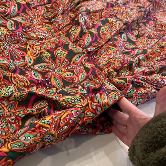 J. Crew 100% Cotton Tie Back Muted Multicolor Floral Sleeveless maxi Dress Sz 8 - Picture 11 of 11